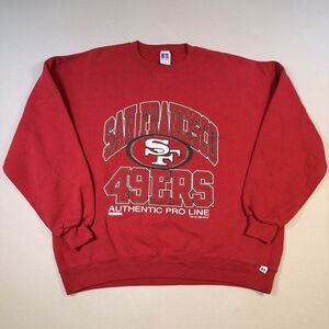 VTG 1996 Russell Athletic San Francisco 49ers Sz XL Mens Red Streetwear Crewneck